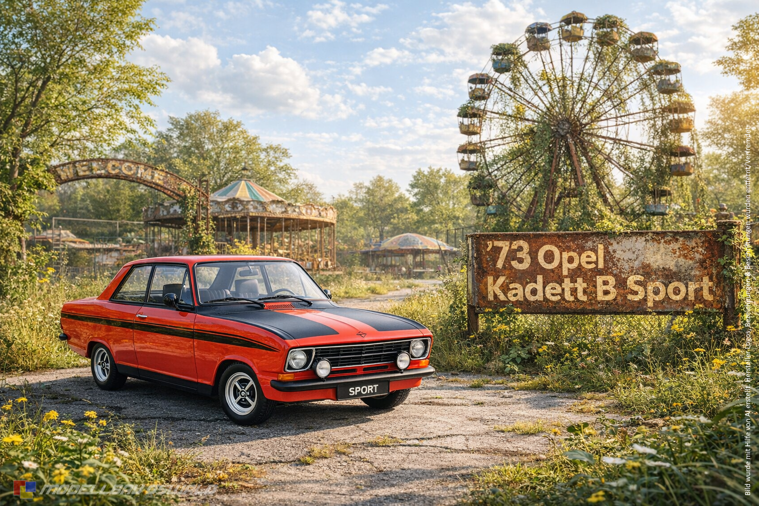 1:18 Spare Parts - KK Scale - 1973 Opel Kadett B Sport Red