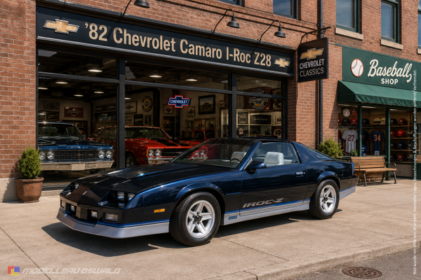1:18 Spare Parts - Sunstar - 1982 Chevrolet Camaro I-Roc Z28 Blue