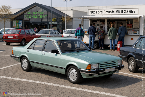 1:18 Spare Parts - MCG - 1982 Ford Granada MK II 2.8 Ghia Green