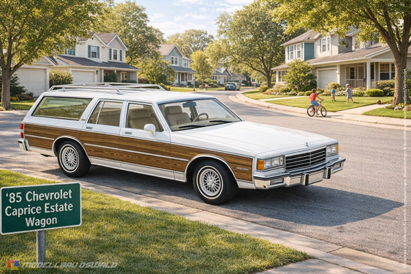 1:18 Spare Parts - MCG - 1985 Chevrolet Caprice Estate Wagon White
