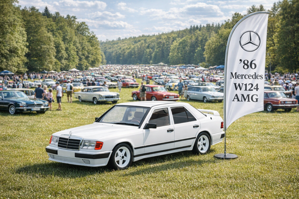 1:18 Spare Parts - MCG - 1986 Mercedes W124 AMG White