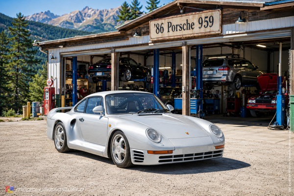 1:18 Spare Parts - Motorbox (Exoto) - 1986 Porsche 959 Silver