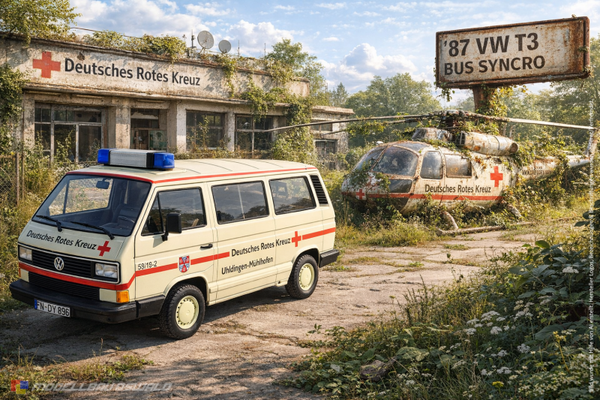 1:18 Spare Parts - KK Scale - 1987 VW T3 Bus Syncro Deutsches Rotes Kreuz