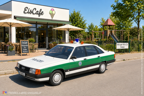 1:18 Spare Parts - Triple9 - 1989 Audi 100 (C3) Polizei