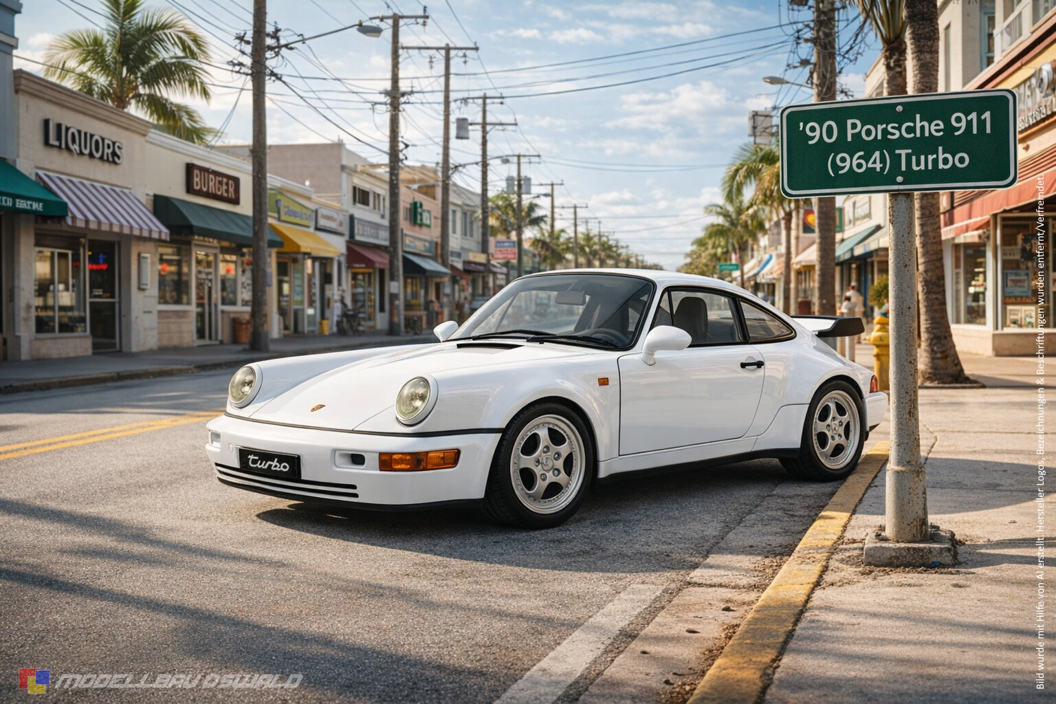 1:18 Spare Parts - Welly - 1990 Porsche 911 (964) Turbo White