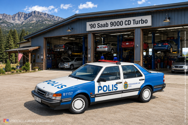 1:18 Spare Parts - Triple9 - 1990 Saab 9000 CD Turbo Polis