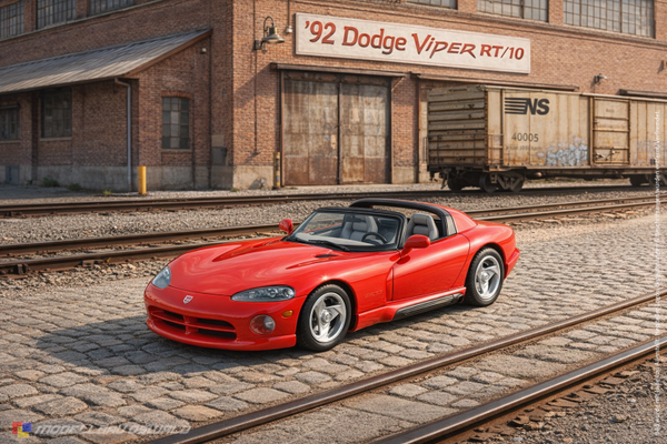 1:18 Spare Parts - Bburago - 1992 Dodge Viper RT/10 Red