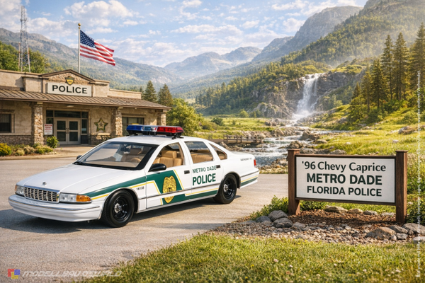 1:18 Spare Parts - UT Models - 1996 Chevy Caprice Metro Dade Florida Police