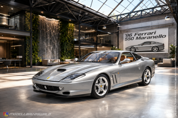 1:18 Spare Parts - Bburago - 1996 Ferrari 550 Maranello Grey