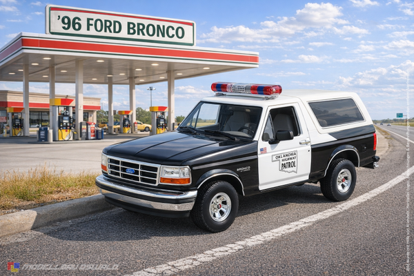 1:18 Spare Parts - Greenlight - 1996 Ford Bronco Oklahoma Highway Patrol