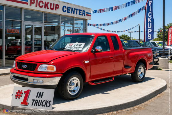 1:18 Spare Parts - Mira - 1997 Ford F-150 Flareside SuperCab Red
