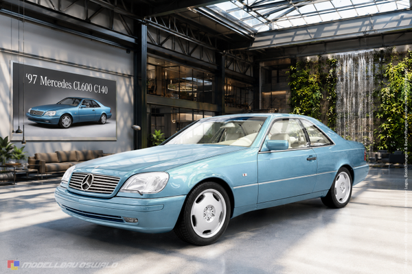 1:18 Spare Parts - Norev - 1997 Mercedes CL600 C140 Coupe Blue