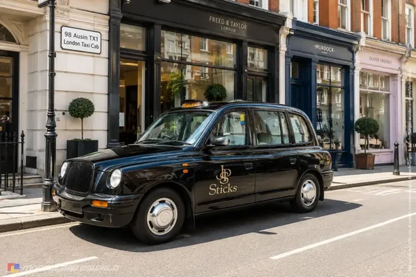 1:18 Spare Parts - Sunstar - 1998 Ausin TX1 London Taxi Cab Black JPS