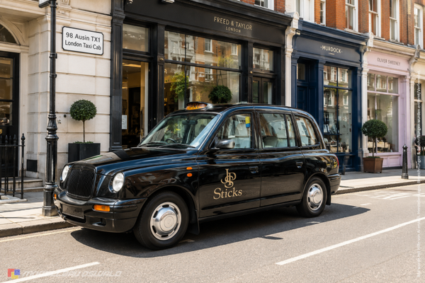 1:18 Spare Parts - Sunstar - 1998 Ausin TX1 London Taxi Cab Black JPS