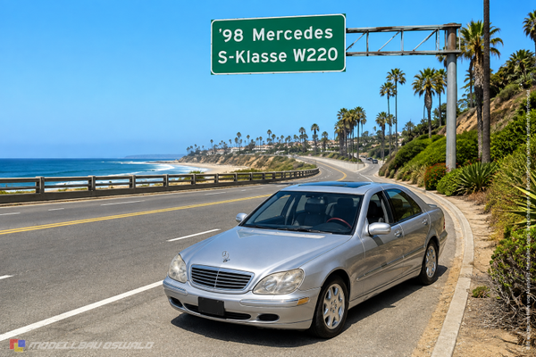 1:18 Spare Parts - Maisto - 1998 Mercedes S-Klasse W220 Silver