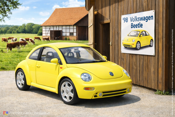 1:18 Spare Parts - Bburago - 1998 Volkswagen Beetle Yellow