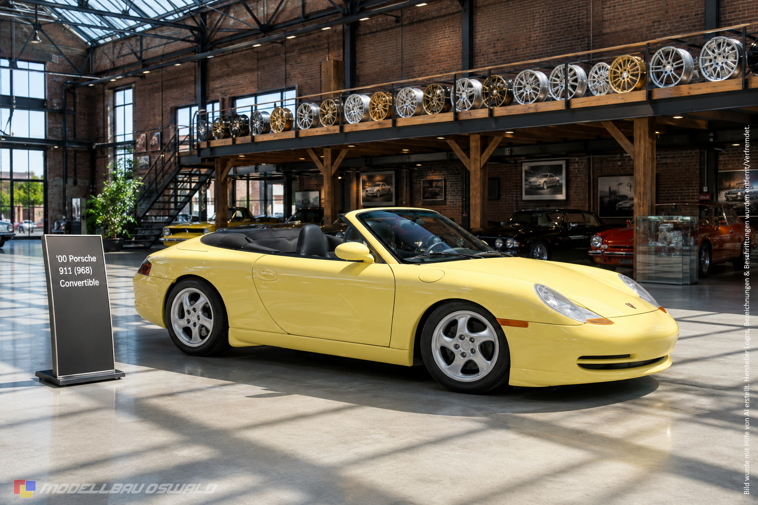 1:18 Spare Parts - Gate - 2000 Porsche 911 (968) Convertible Yellow