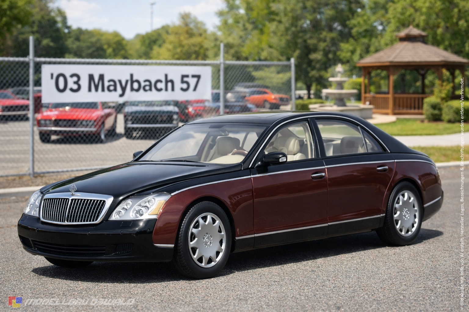 1:18 Spare Parts - Autoart - 2003 Maybach 57 Black Red