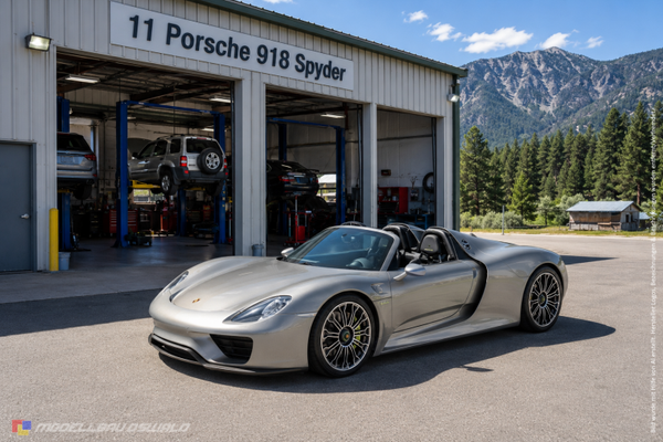 1:18 Spare Parts - Welly - 2011 Porsche 918 Spyder Grey
