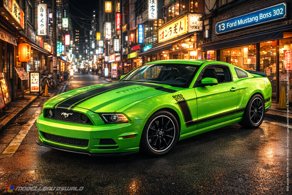 1:18 Spare Parts - Shelby Collectibles - 2013 Ford Mustang Boss 302 Green