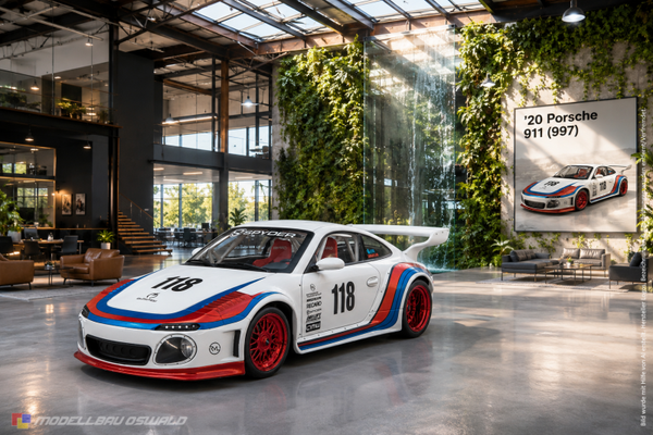 1:18 Spare Parts - MCG - 2020 Porsche 911 (997) RWB Old & New White