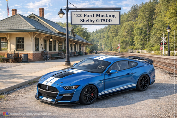 1:18 Spare Parts - Ixo Amercia - 2022 Ford Mustang Shelby GT500 Blue