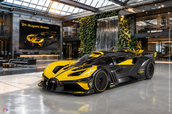 1:18 Spare Parts - Bburago - 2024 Bugatti Bolide Yellow