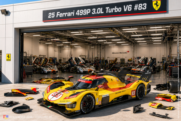 1:18 Spare Parts - Bburago - 2025 Ferrari 499P 3.0L Turbo V6 #83 R. Kubica