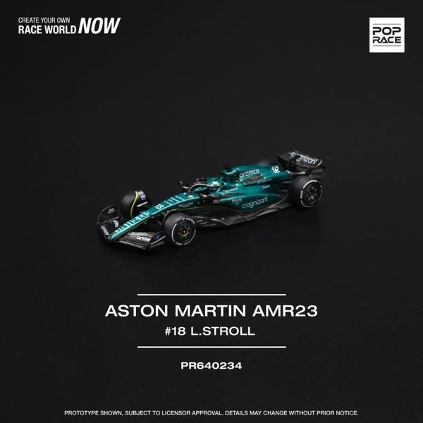 1:64 Pop Race Limited - Aston Martin AMR23 #18 Lance Stroll, green/black