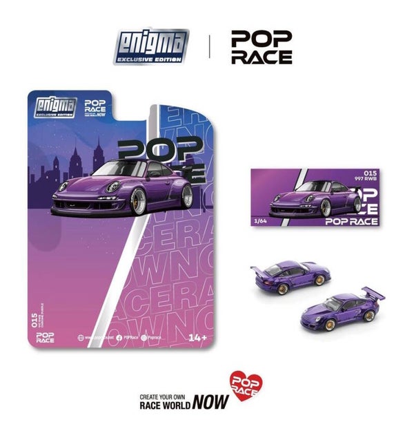 1:64 Pop Race Limited - Porsche RWB 997, purple