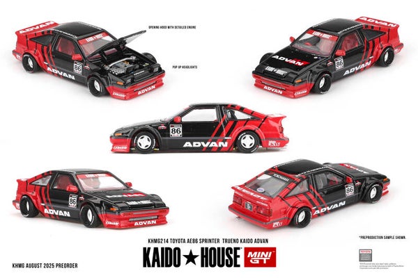1:64 Mini GT Kaido - Toyota AE86 Sprinter Trueno Kaido ADVAN