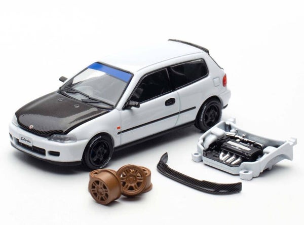 1:64 BM Creations - Honda EG6, white carbon bonnet *Philipines Diecast Expo 2025*