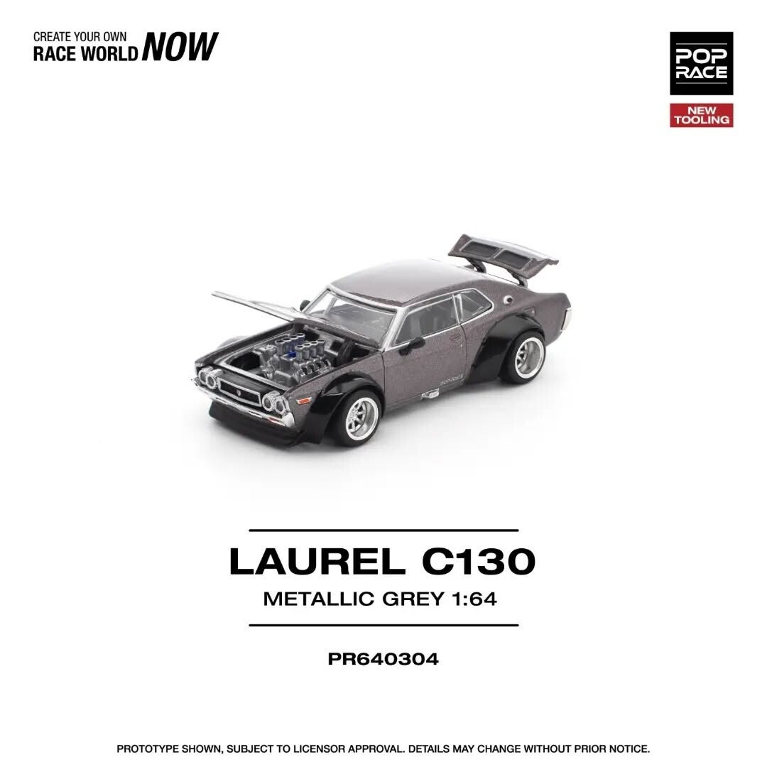 1:64 Pop Race Limited - Laurel C130, metallic grey