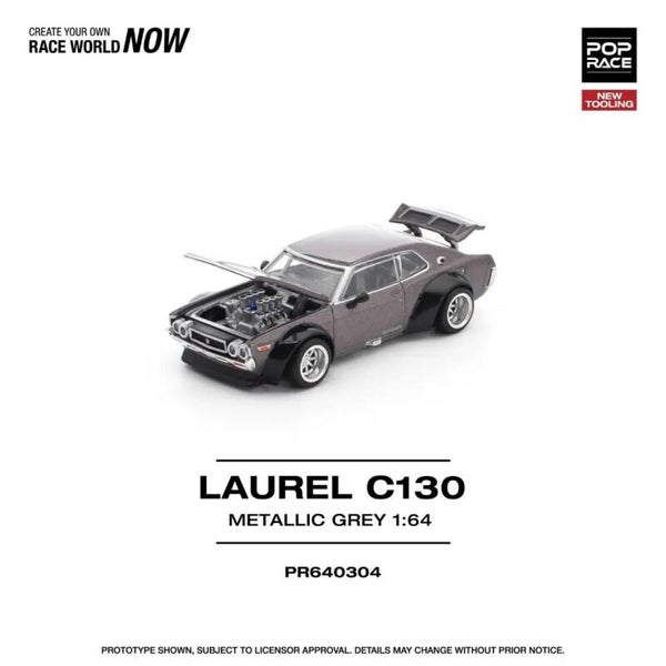 1:64 Pop Race Limited - Laurel C130, metallic grey