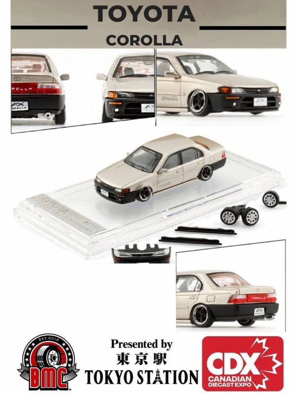 1:64 BM Creations - Toyota Corolla AE100, champagne *Exclusive Event Edition Canadian Diecast Expo!*