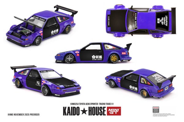 1:64 Mini GT Kaido - Toyota AE86 Sprinter Trueno TOUGE V1