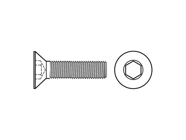 Schraube - Edelstahl - Senkkopf - Innensechskant - M2,5x10 (K14)
