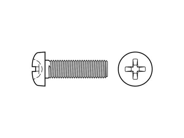 Schraube - Edelstahl - Linsenkopf - Kreuzschlitz - M2x8 (K45)