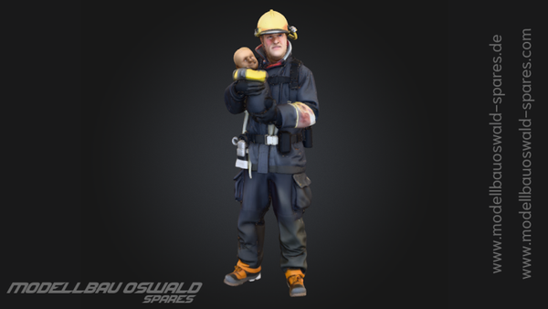 3D Druck Figur - Feuerwehrmann Niclas (1:18 - 1:24)