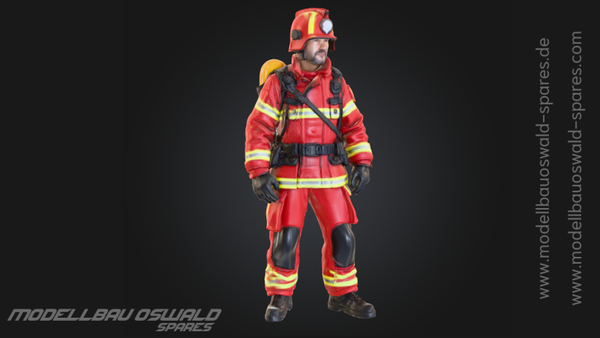 3D Druck Figur - Feuerwehrmann Volker (1:18 - 1:24)