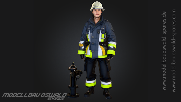 3D Druck Figur - Feuerwehrmann Walter (1:18 - 1:24)