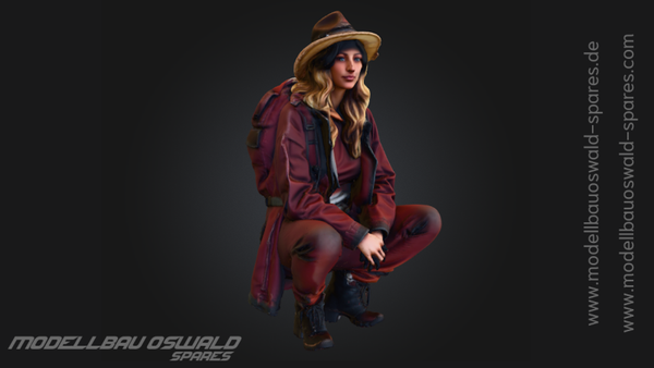3D Druck Figur - Frau Abigail (1:18 - 1:24)