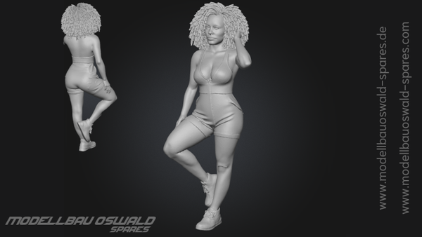 3D Druck Figur - Mechanikerin Ashton (1:18 - 1:24)