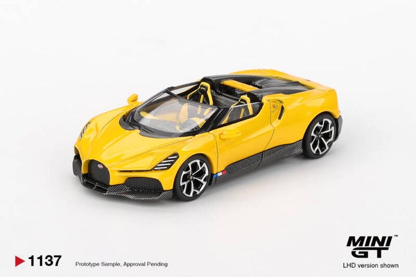 1:64 Mini GT - 2023 Bugatti W16, Mistral yellow