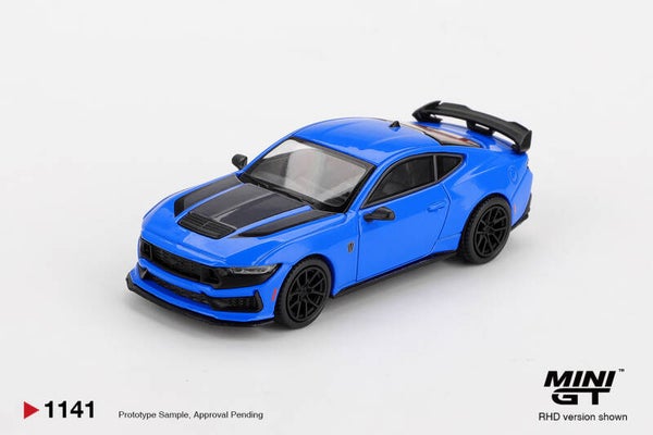 1:64 Mini GT - 2024 Ford Mustang Dark Horse, grabber blue