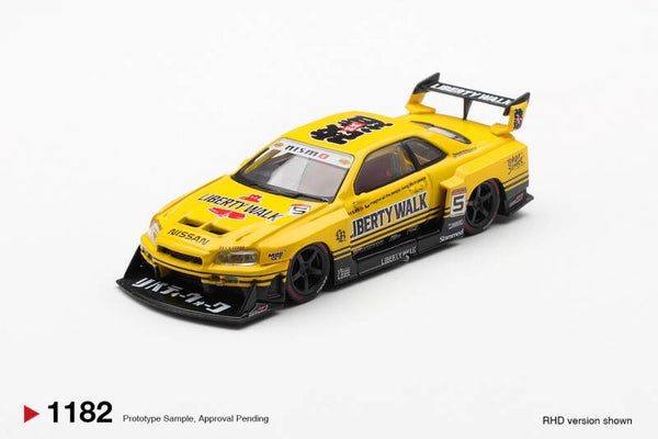 1:64 Mini GT - Nissan LB-ER34 Super Silhouette SKYLINE Sport Yellow