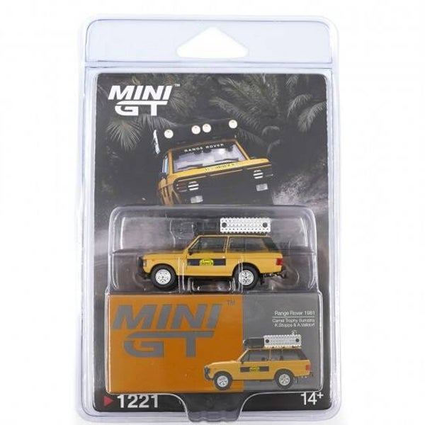 1:64 Mini GT - 1981 Land Rover Ranger Rover Camel Trophy K.Stoppa & A. Valldorf Sumatra, brown