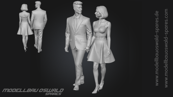 3D Druck Figur - Pärchen Roland & Mareike (1:18)