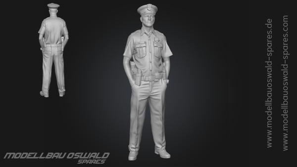 3D Druck Figur - Polizist Harry (1:18)