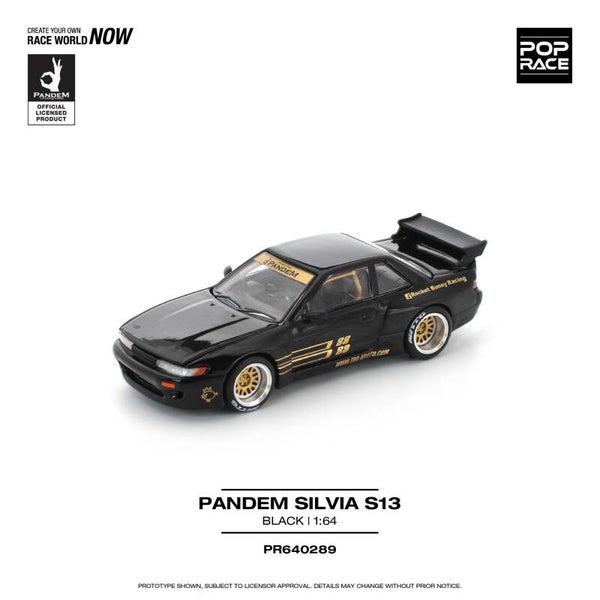 1:64 Pop Race Limited - Pandem Nissan S13,black